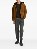 Yves Salomon hooded suede shearling jacket