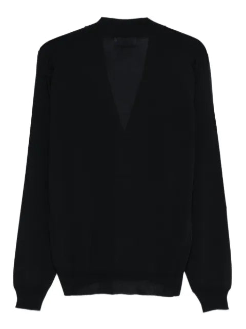 Lardini V-neck wool cardigan