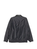 Comme des Garçons Homme leather-collar herringbone jacket
