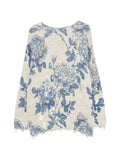 R13 floral-print distressed cardigan