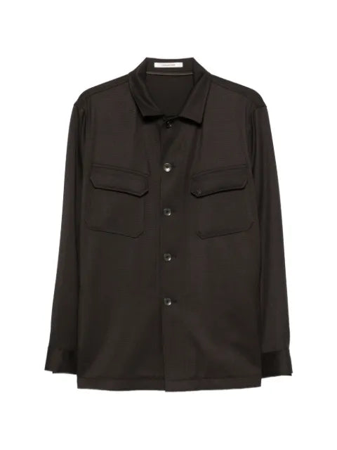 Tagliatore button-up flap-pocket shirt jacket