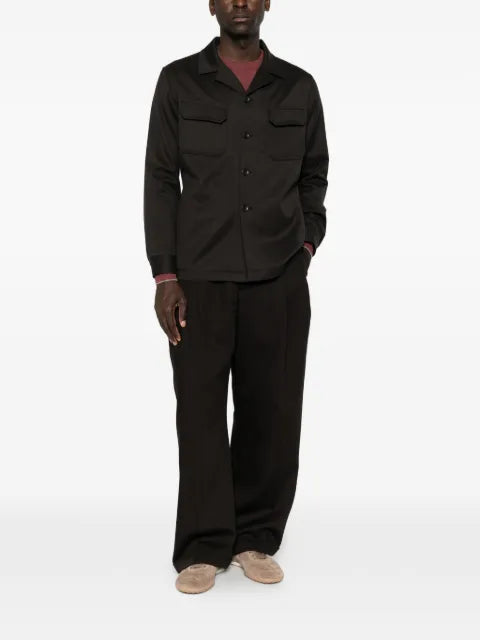 Tagliatore button-up flap-pocket shirt jacket