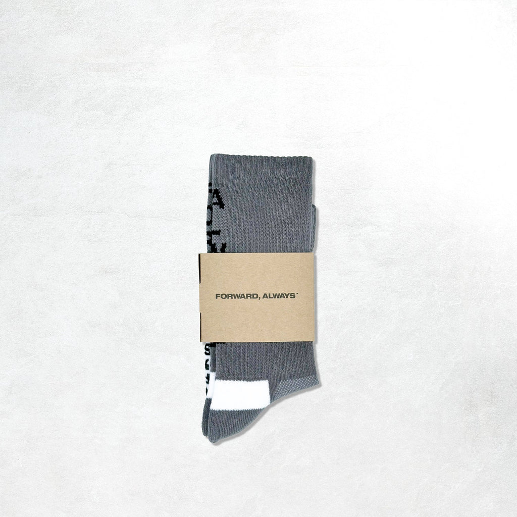 Forward, Always Active Tech Sock: Steel/White