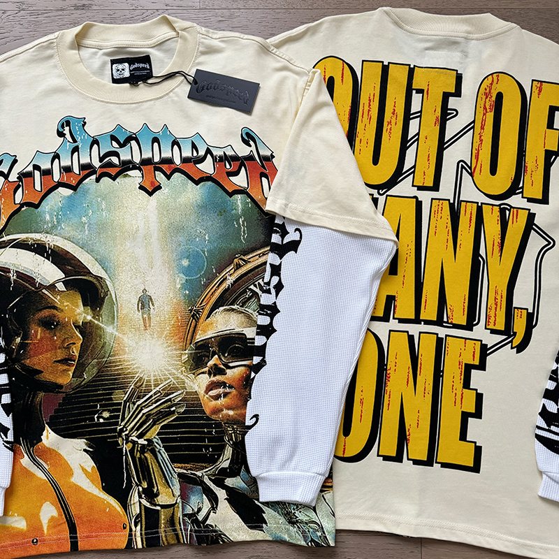 Godspeed Out of Many, One Layered-Look Long-Sleeve T-Shirt
