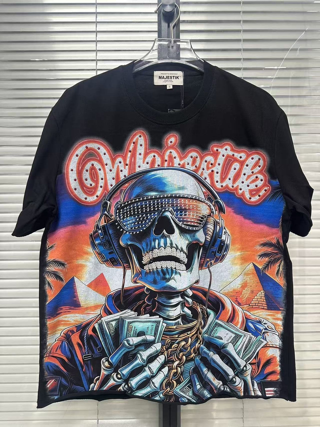 MAJESTIK Skull Graphic Short-Sleeve T-Shirt