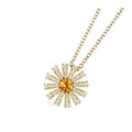 Damiani Style Floral Cubic Zirconia 18K Gold-Plated Necklace