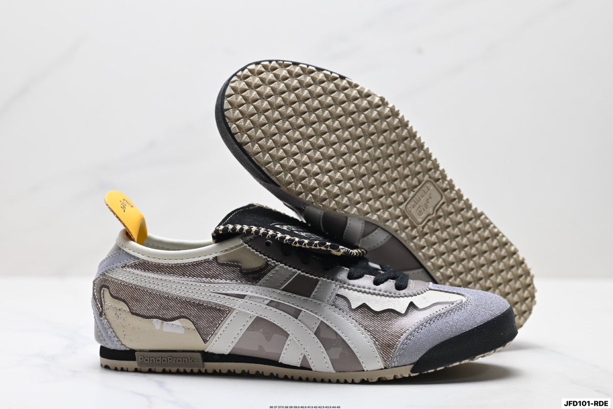 Onitsuka Tiger Retro Low Top Gray Black Yellow Unisex Shoes Style 28