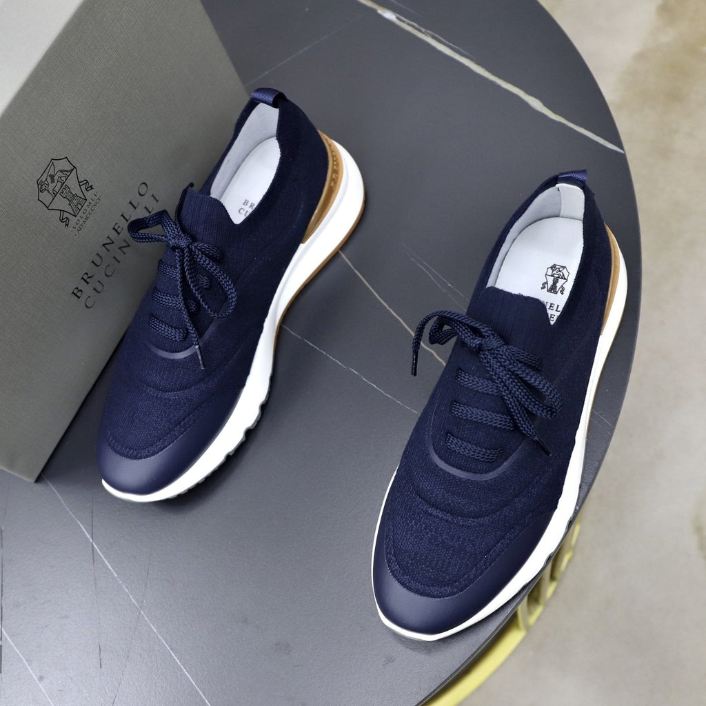 Brunello Cucinelli Low-Top Lace-Up Sneakers - Layered Upper With Contrast Detailing